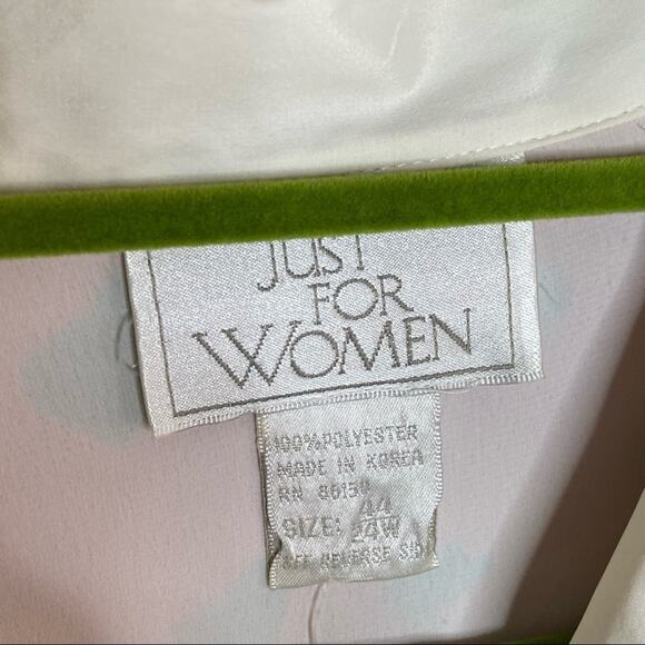 Dead stock Vintage Plus Size Just For Women Button up blouse 44/24w 1x 22 - Picture 5 of 8